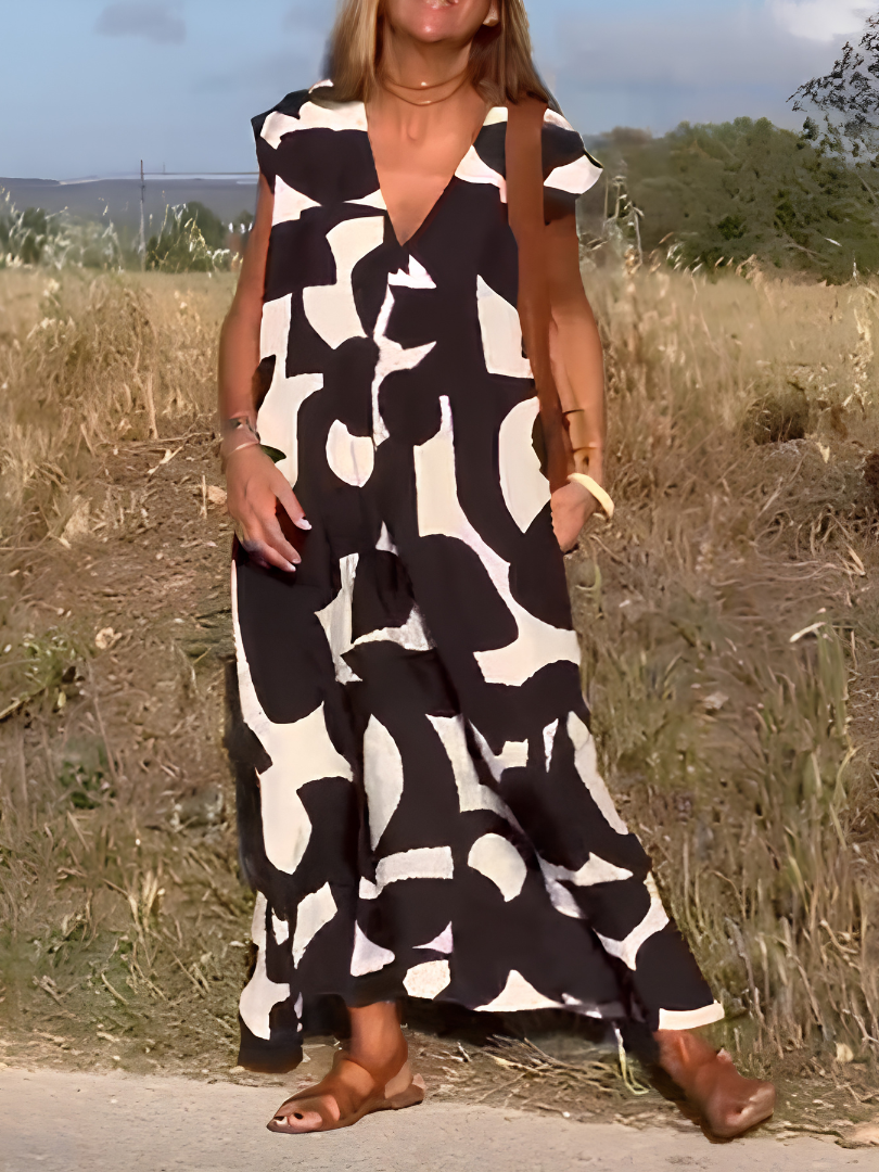 Charisma™ | Bold Abstract Print Maxi Dress