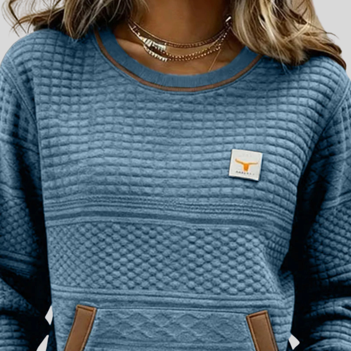 Noelle™ | Crew Neck Colorblock Sweatshirt
