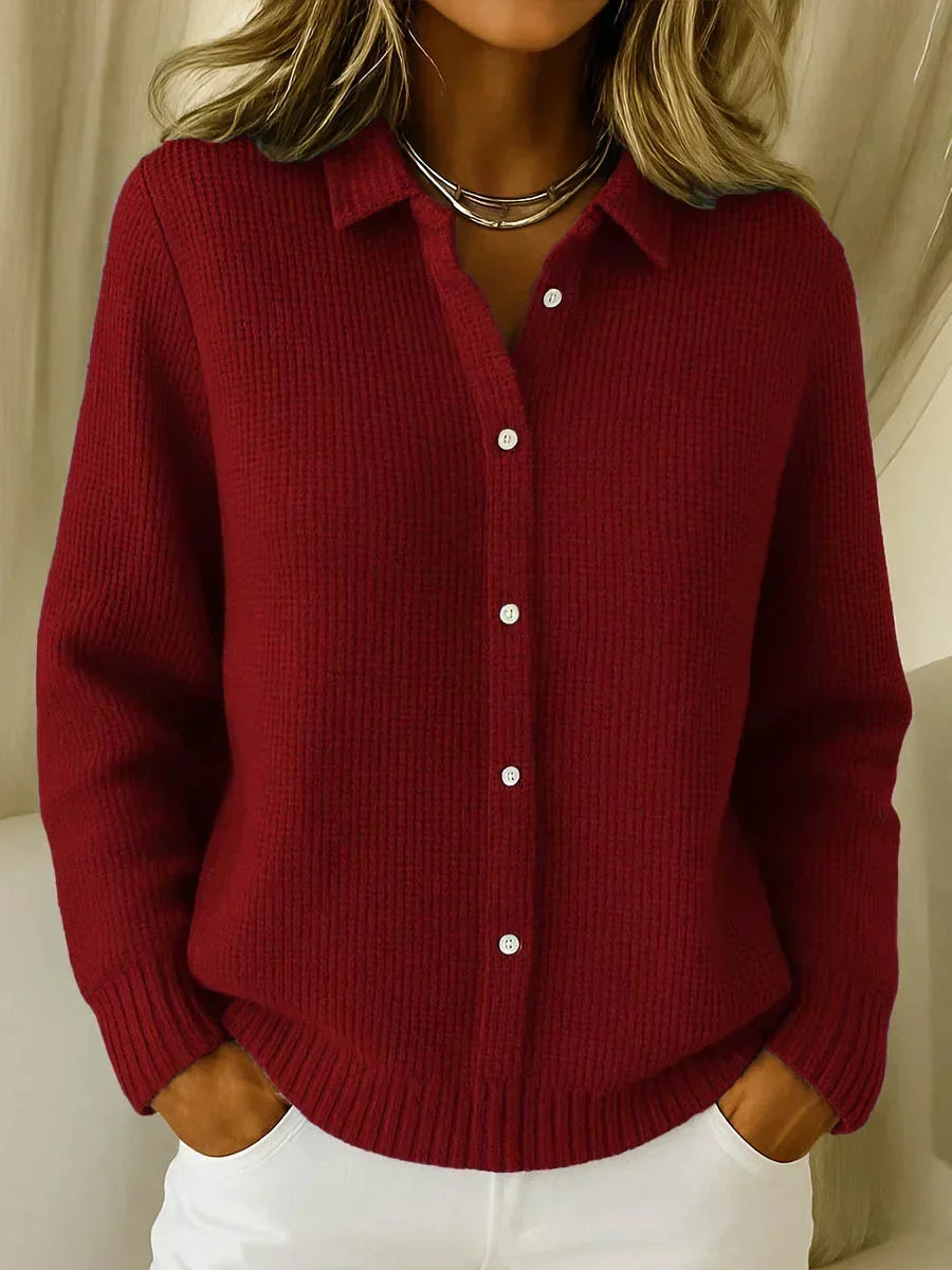 Katrina | Textured Knit Button Cardigan