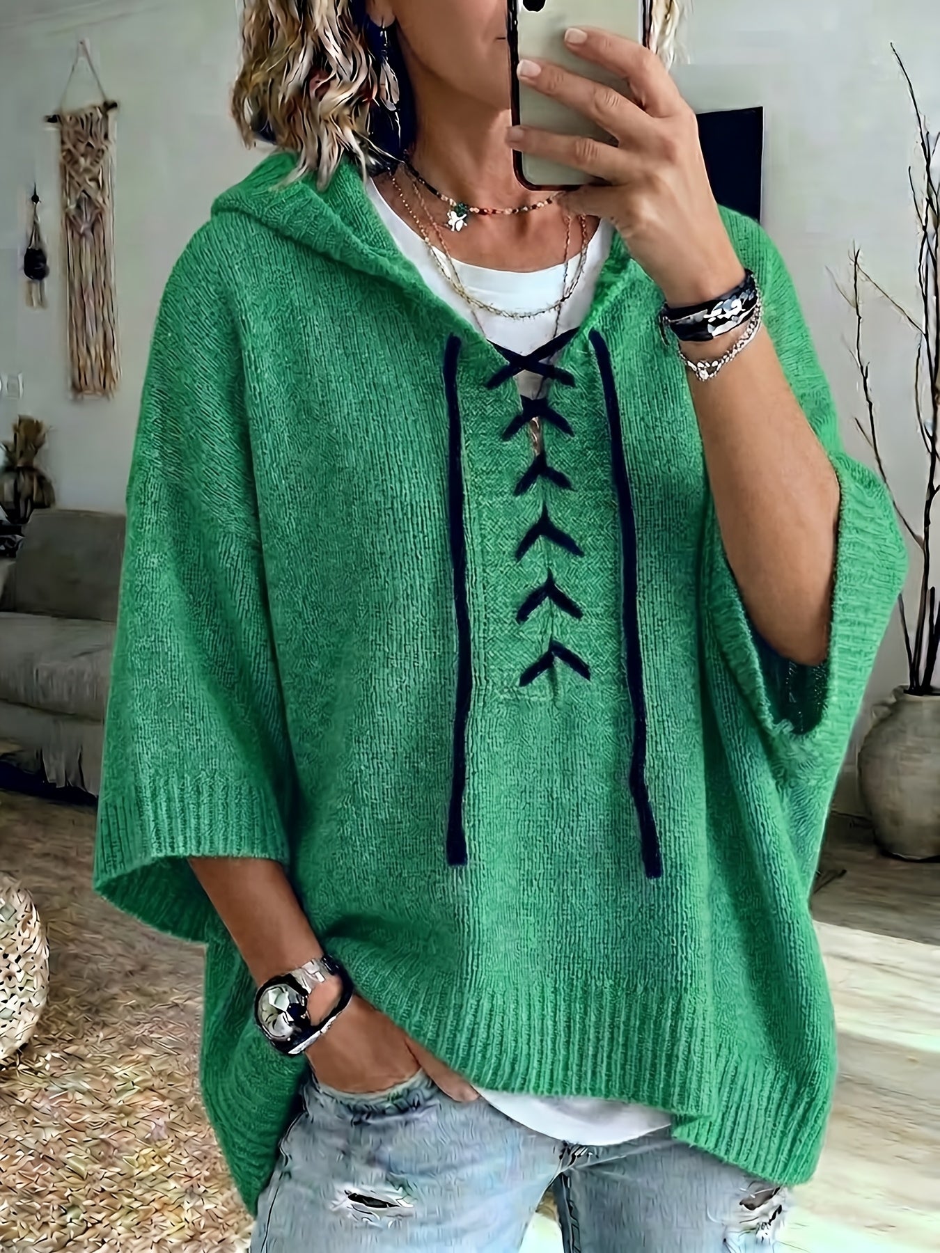 Glenda™ | Floral Batwing Hooded Cardigan