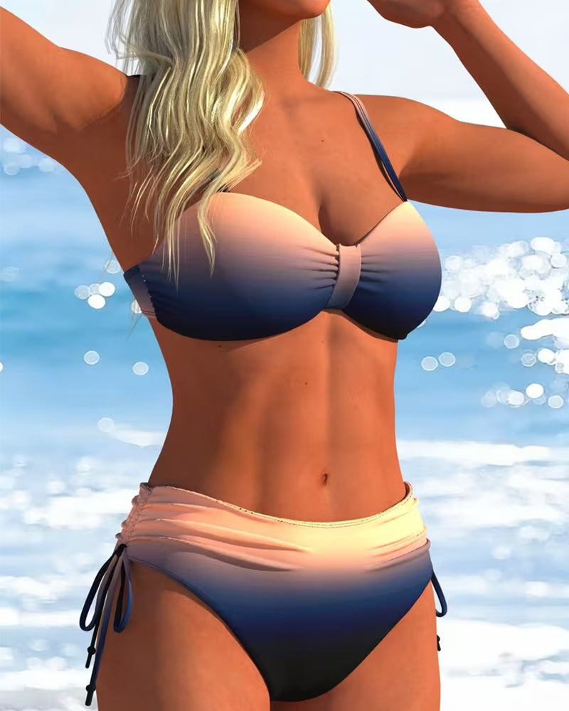 Bikini Gradient Pattern With Cord