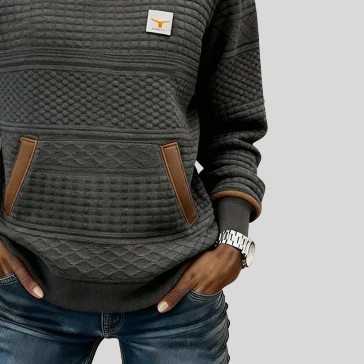 Noelle™ | Crew Neck Colorblock Sweatshirt
