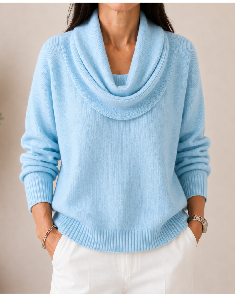 Caralina™ | Elegant Cowl Neck Knit Jumper