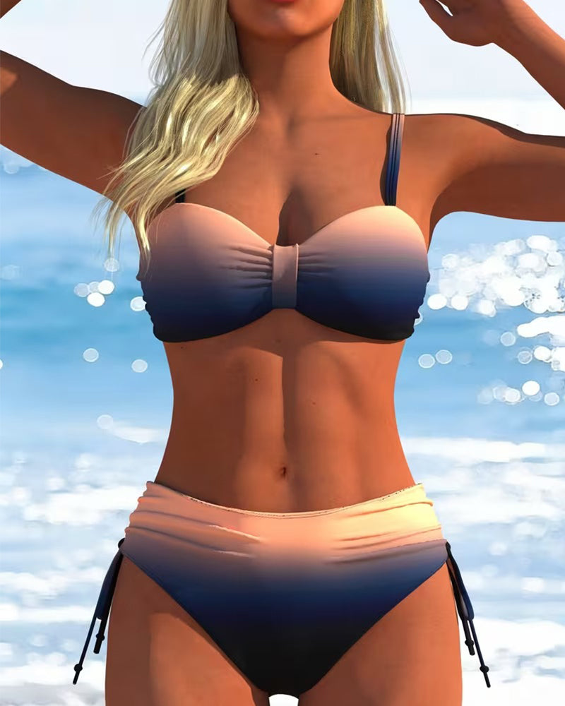 Bikini Gradient Pattern With Cord