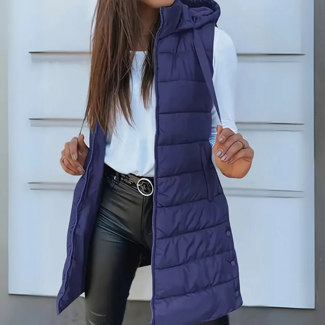 Orlina™ | Casual Sleeveless Long Puffer Vest
