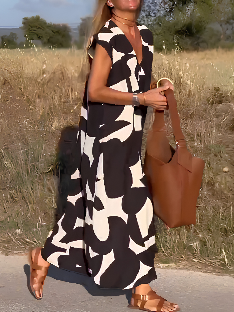 Charisma™ | Bold Abstract Print Maxi Dress