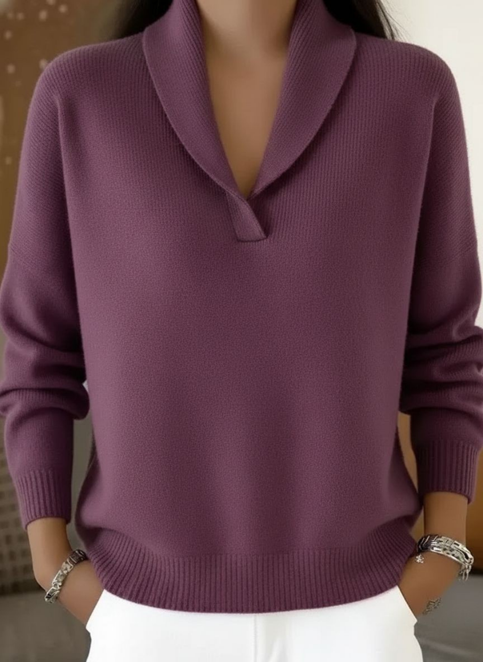 Lily & Lune™ | V-Neck Sweater