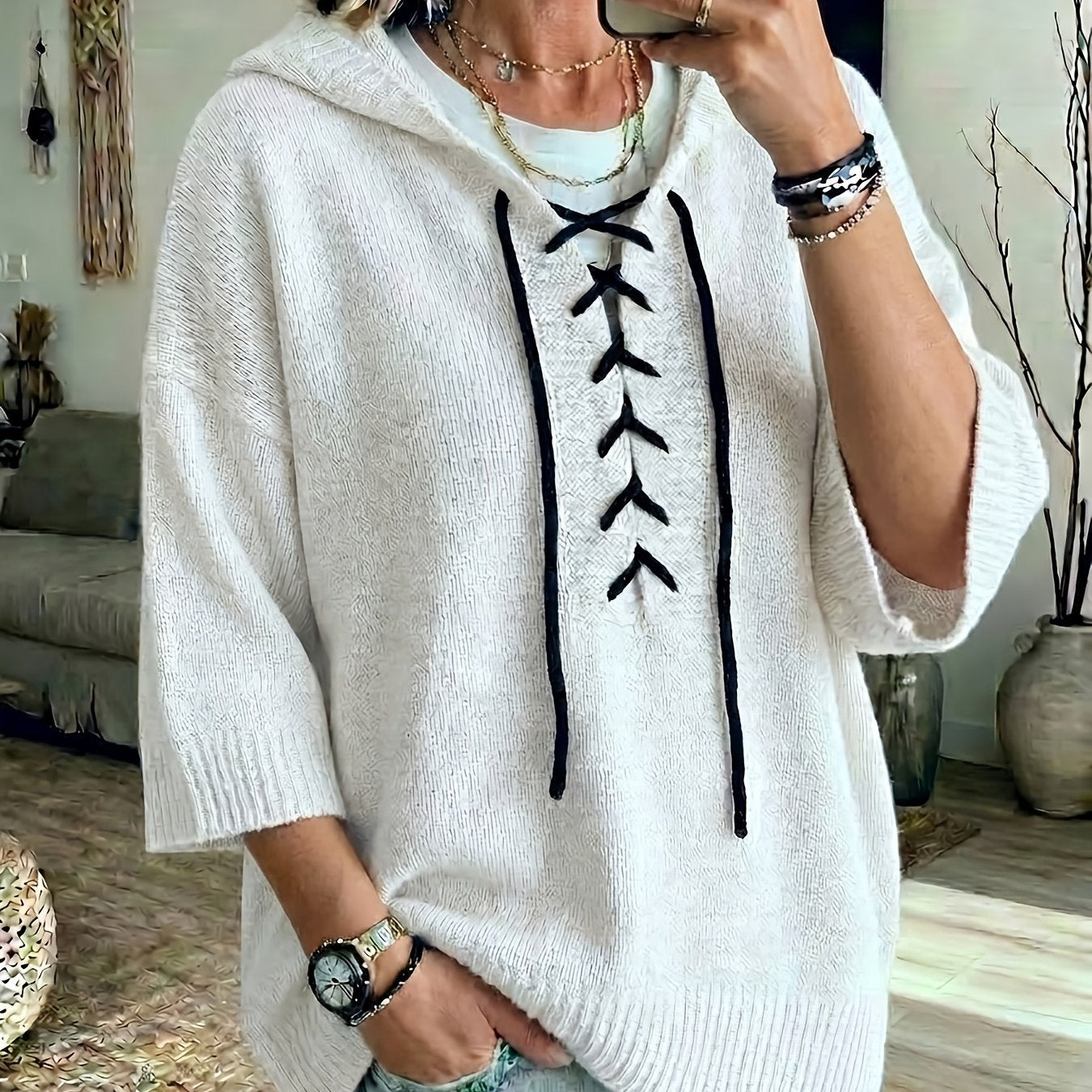 Glenda™ | Floral Batwing Hooded Cardigan