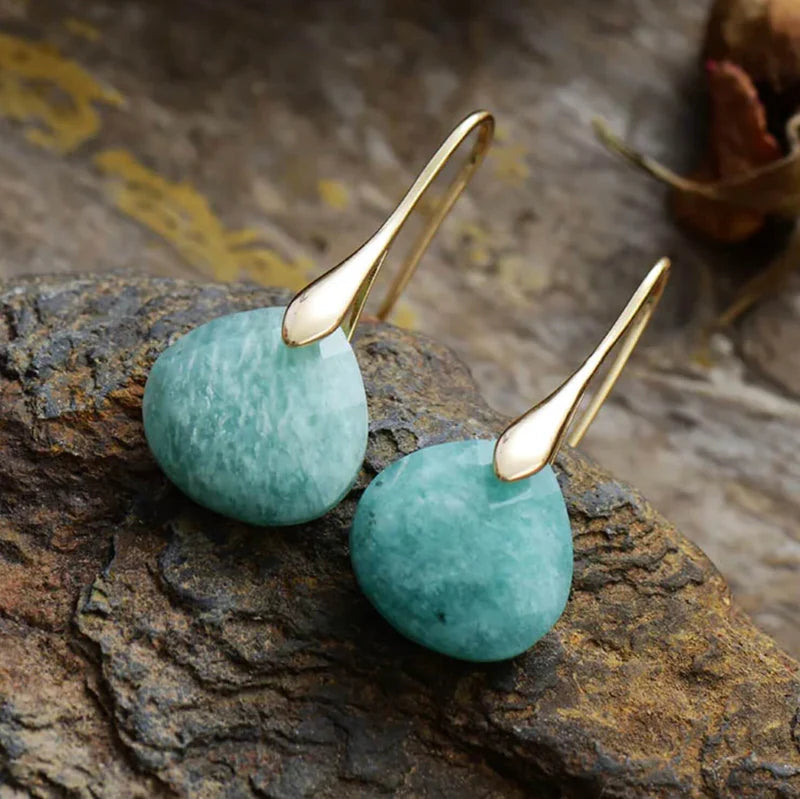 Calyra™ | Gold Drop Handcrafted Earrings