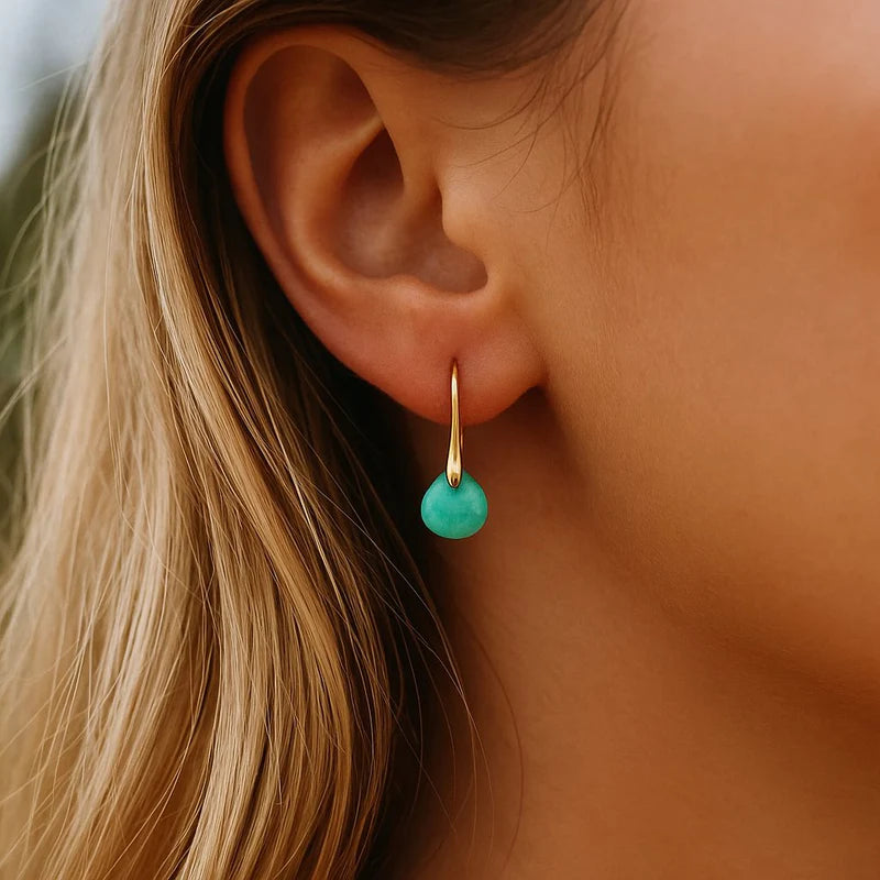 Calyra™ | Gold Drop Handcrafted Earrings