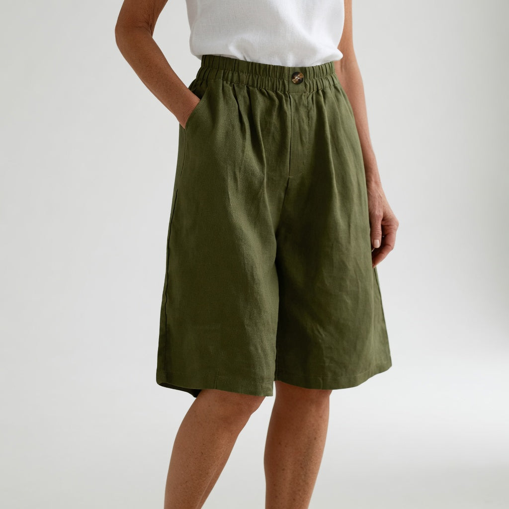 Wandeline™ — Comfortable Natural Summer Elastic Waist Loose Shorts