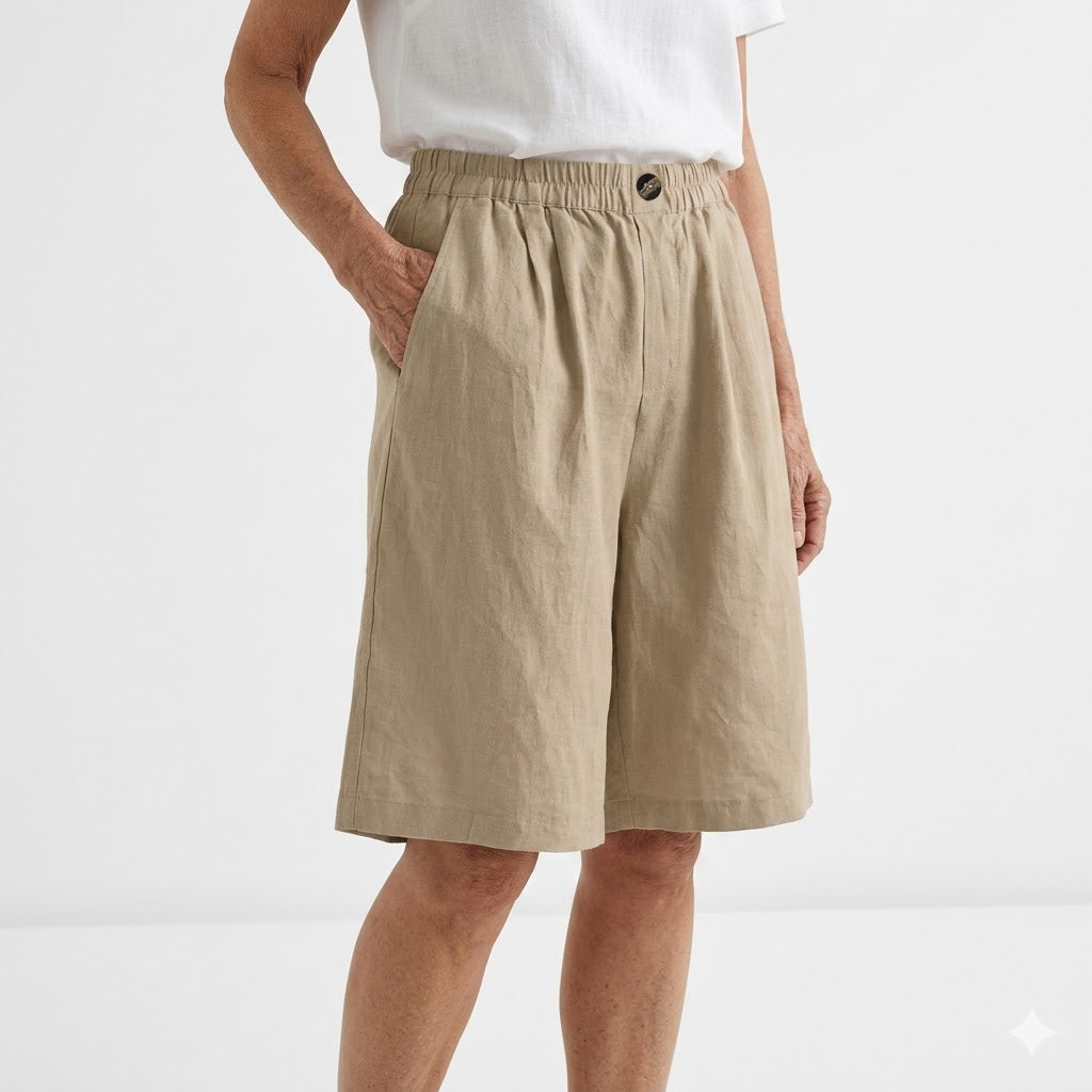 Wandeline™ — Comfortable Natural Summer Elastic Waist Loose Shorts