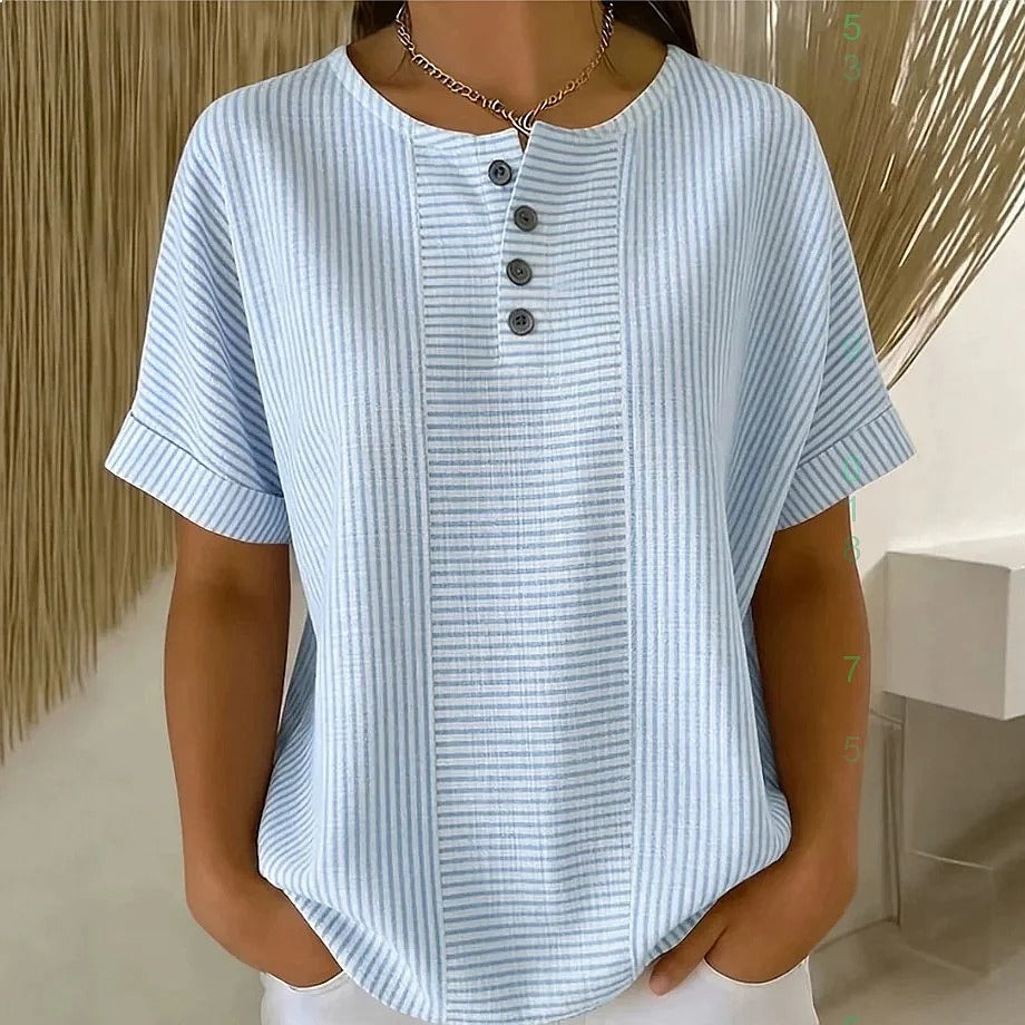 Elysia™ | Ribbed Henley Comfort Top