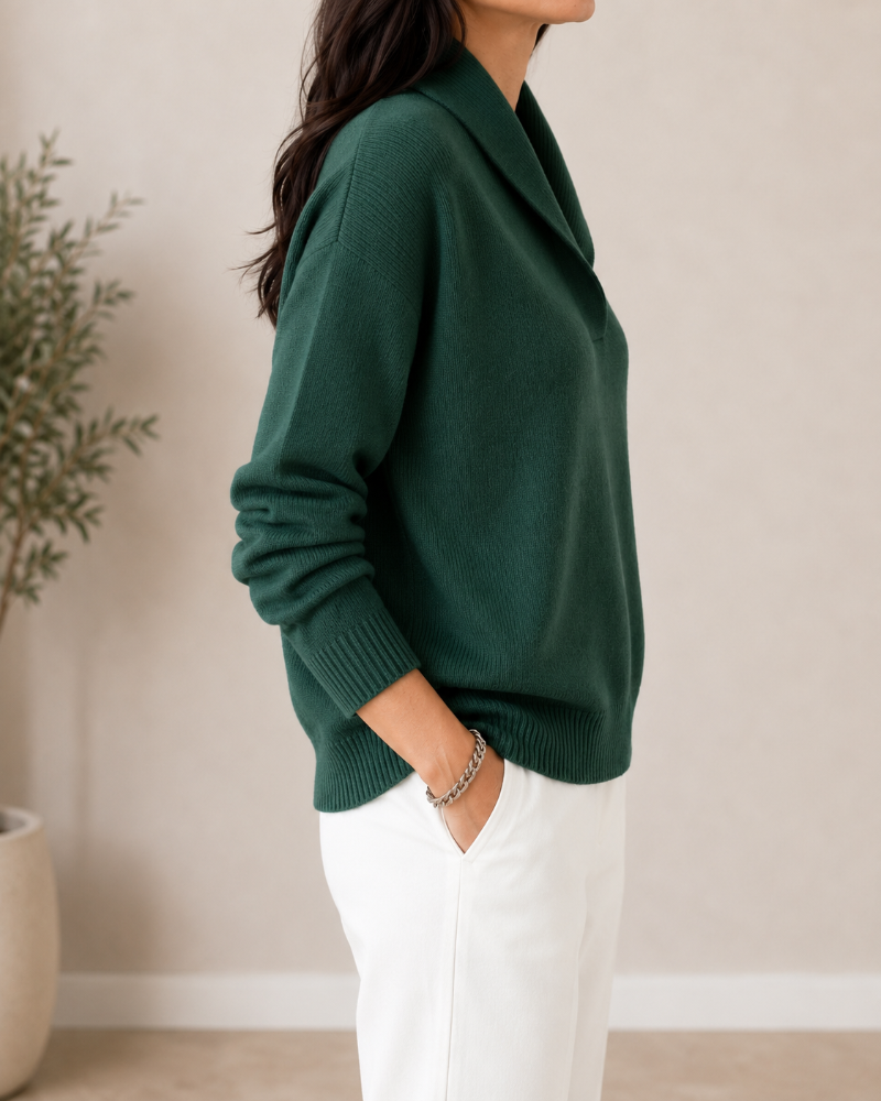 Selma™ | Elegant Shawl Collar Knit Jumper