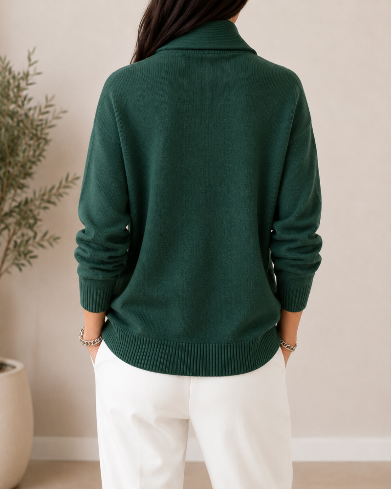 Selma™ | Elegant Shawl Collar Knit Jumper