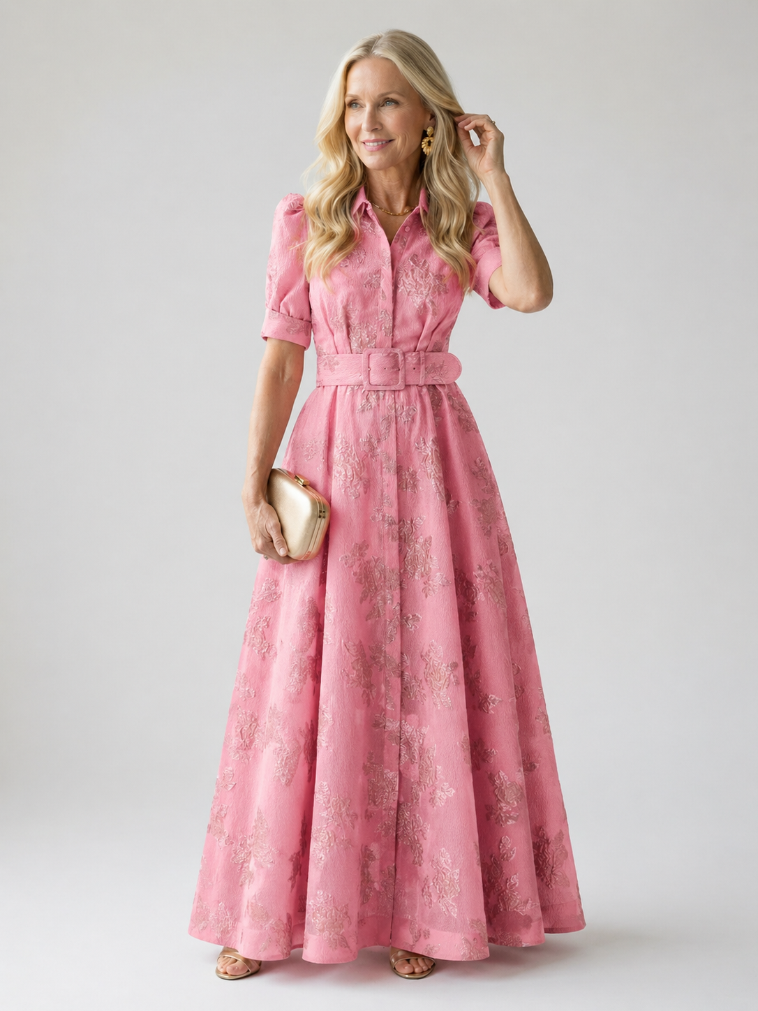 Jodi™ | Belted Floral Maxi Dress
