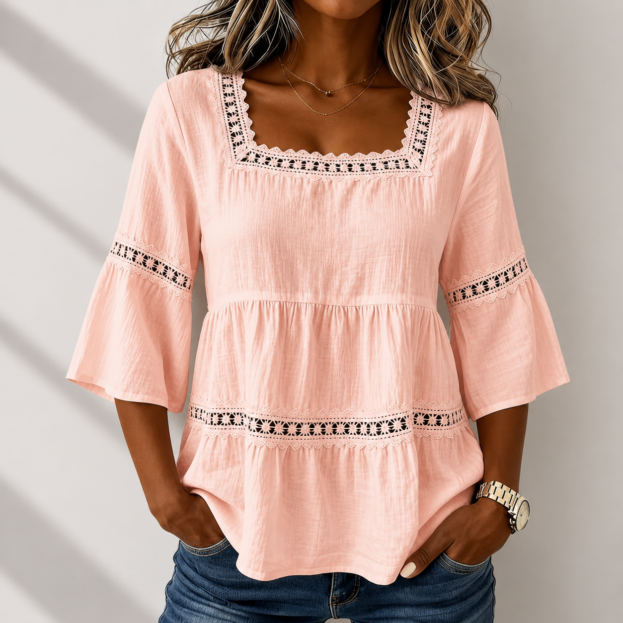 Sylvia™ | Flowing Tiered Layers Stylish Blouse