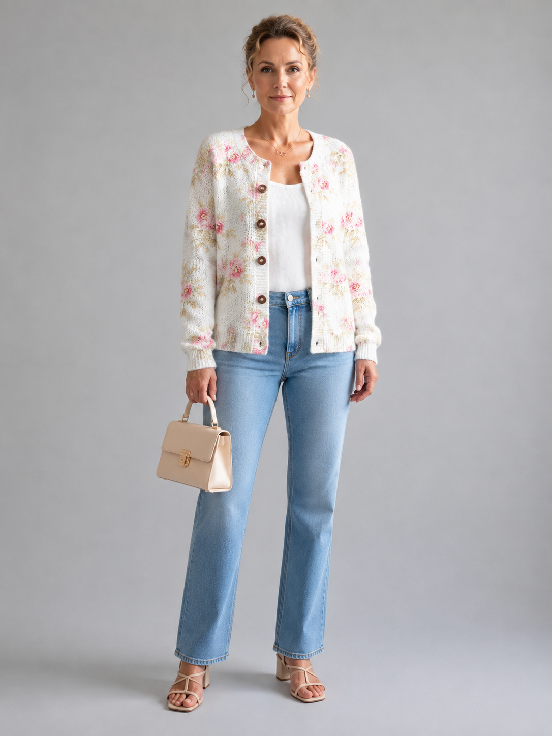Kerensa™ | Vintage Floral Knit Cardigan