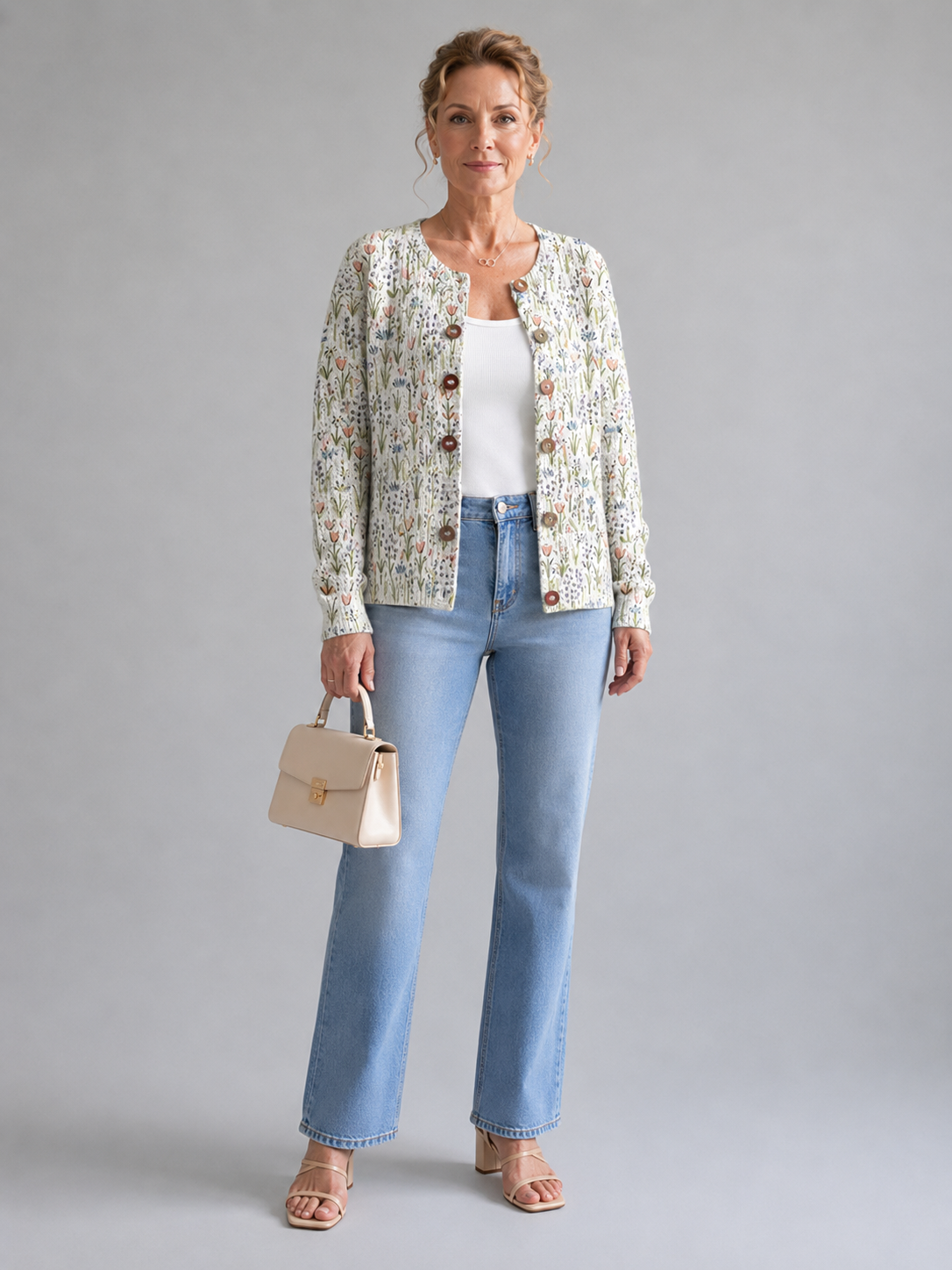 Ivadelle™ | Vintage Floral Knit Cardigan