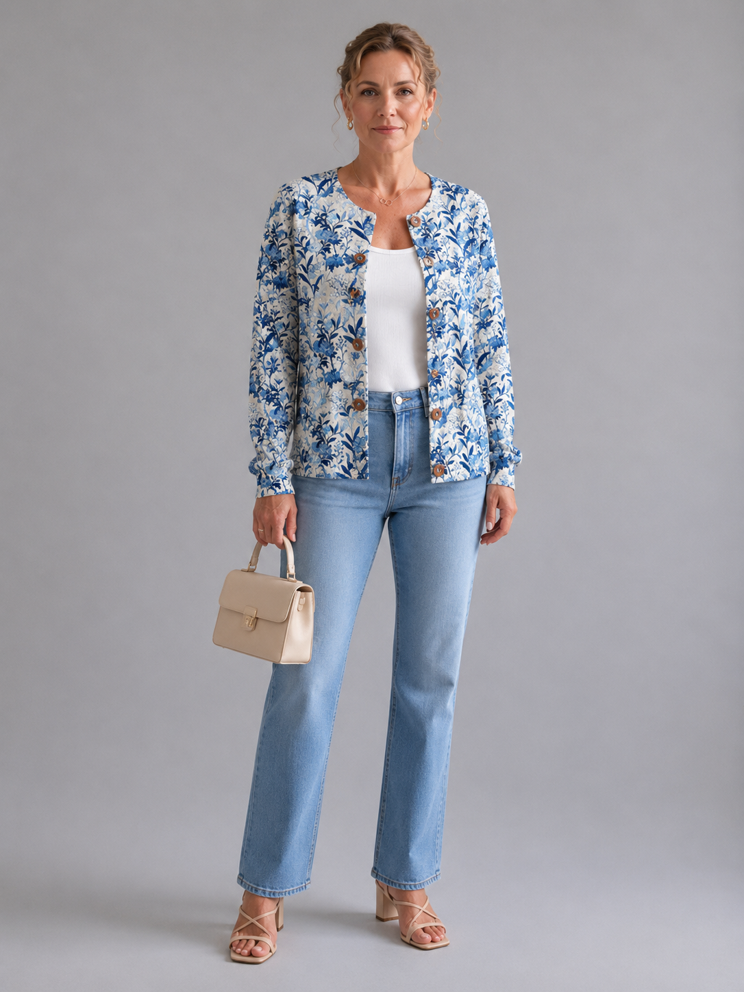 Tiverly™ | Vintage Floral Button-Front Cardigan