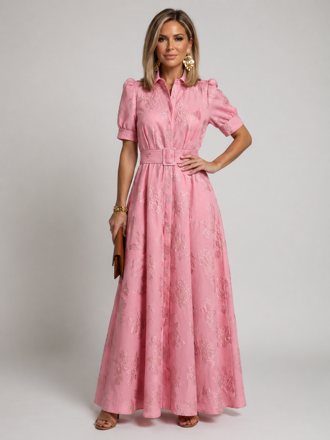 Jodi™ | Belted Floral Maxi Dress