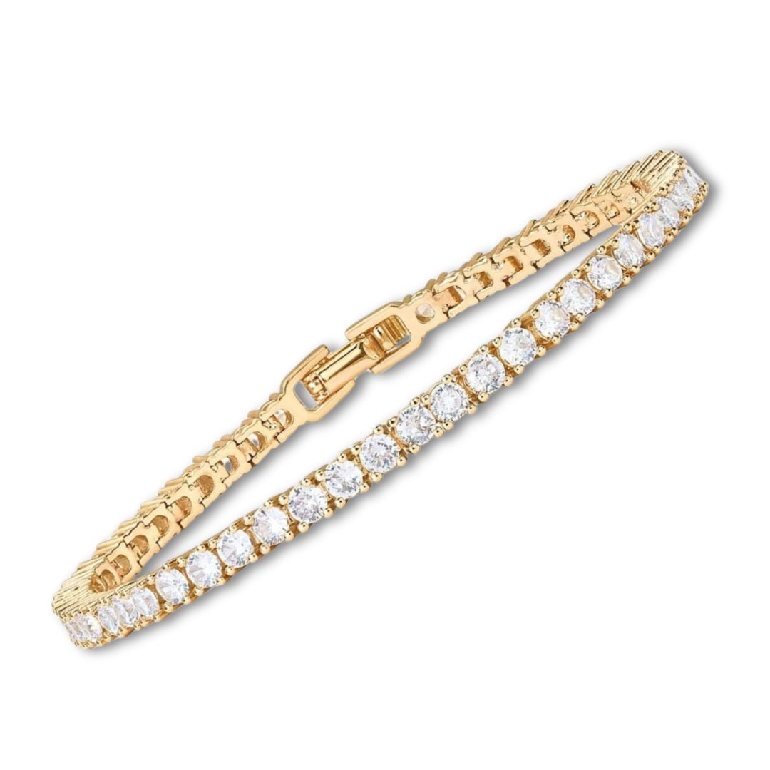 Double Row Crystal Tennis Bracelet