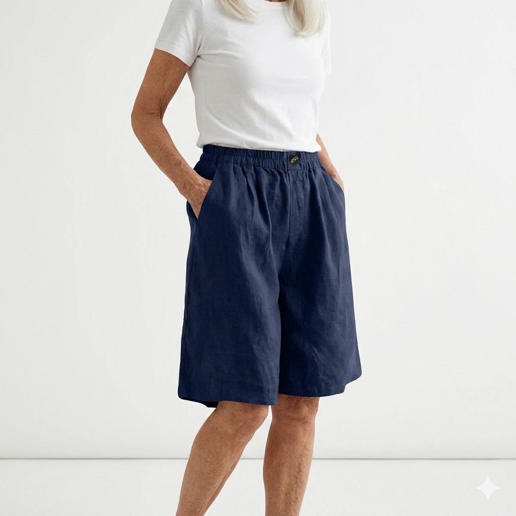 Wandeline™ — Comfortable Natural Summer Elastic Waist Loose Shorts