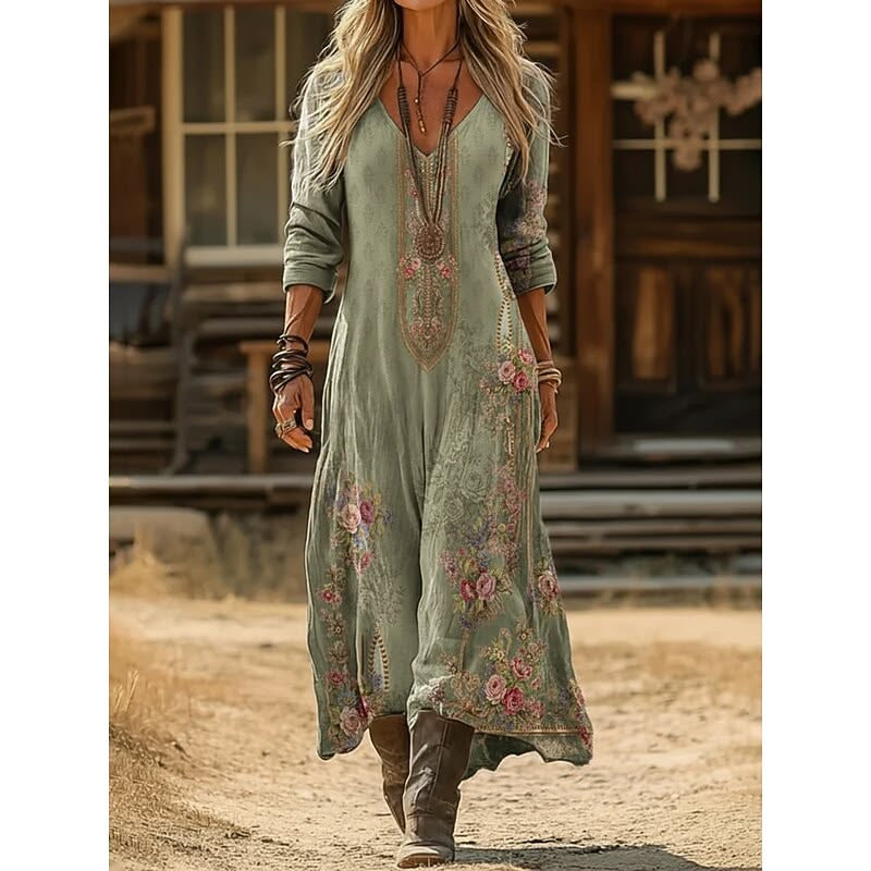 Charlotte™ | Long Sleeve Vintage Casual Dress