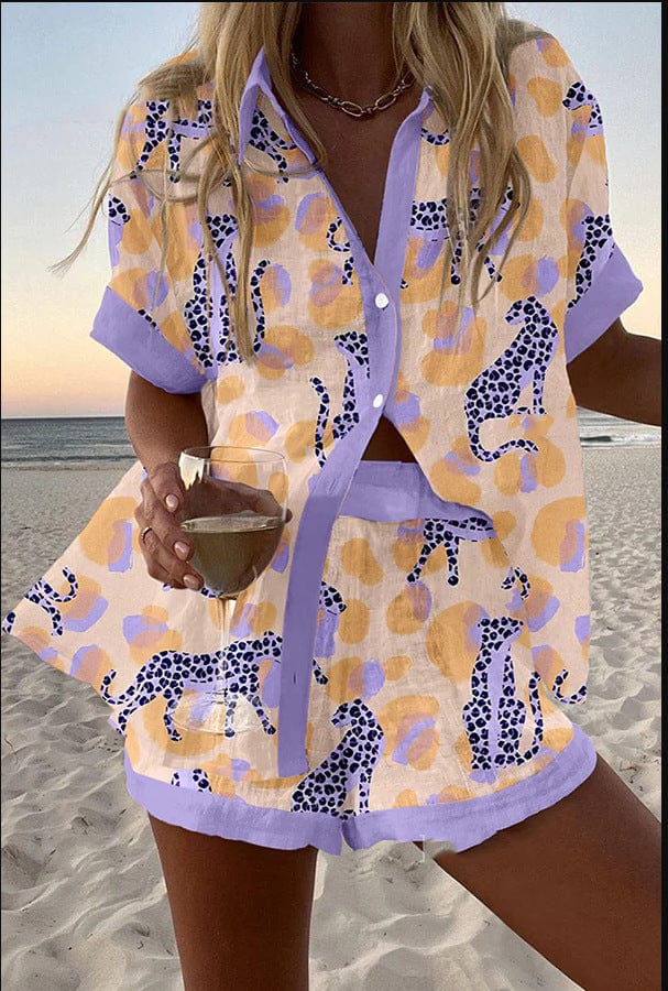 Alianna™ | Breezy Coastal Walking Shorts Set