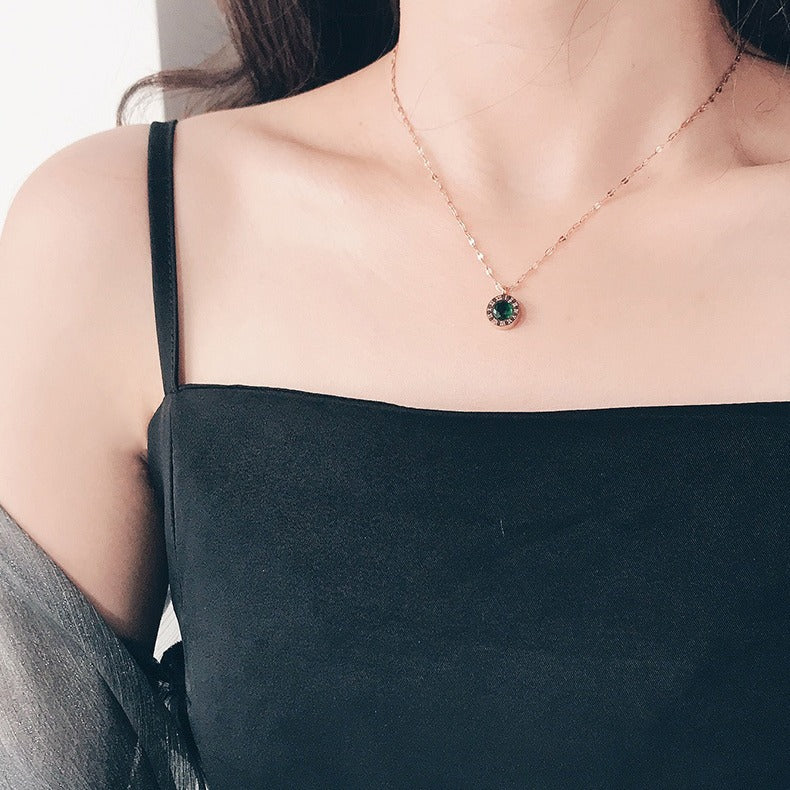 Emerald Dial Necklace