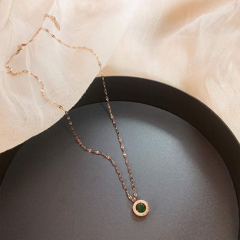Emerald Dial Necklace