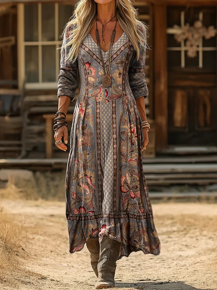Evelyn™ | Long Sleeve Vintage Casual Dress
