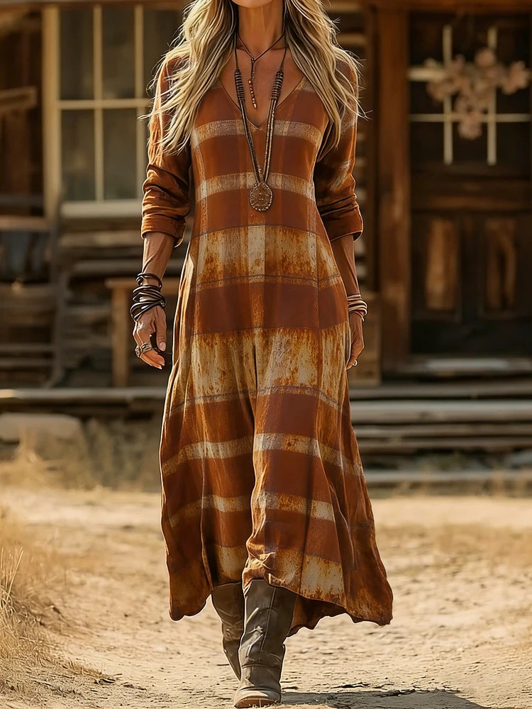 Scarlett™ | Long Sleeve Vintage Casual Dress