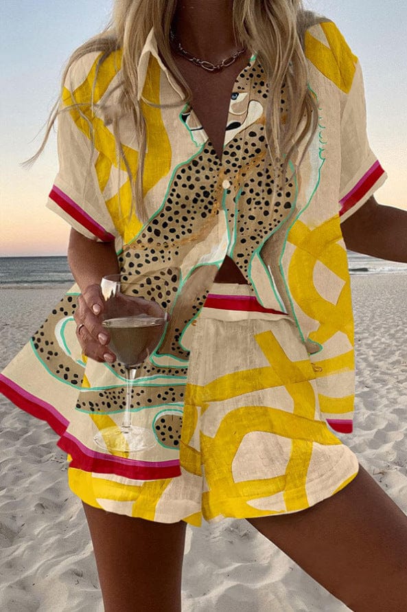Analía™ | Easy Seaside Lounge Shorts Set