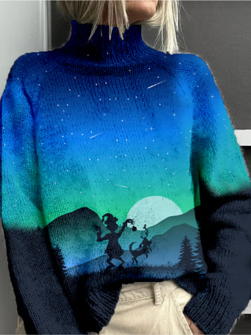 Evelyn | Winter Nightscape Sweater