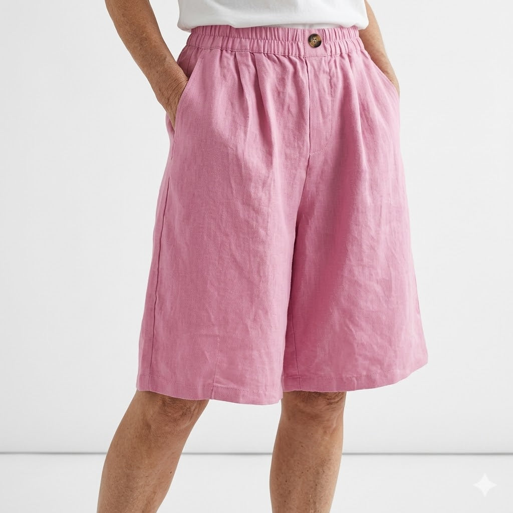 Wandeline™ — Comfortable Natural Summer Elastic Waist Loose Shorts