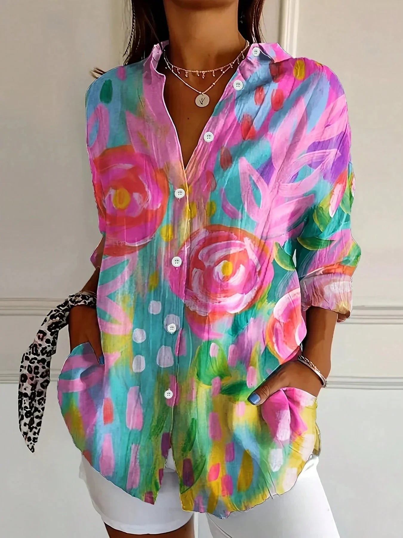 Elowen™ | Colorful Print Blouse