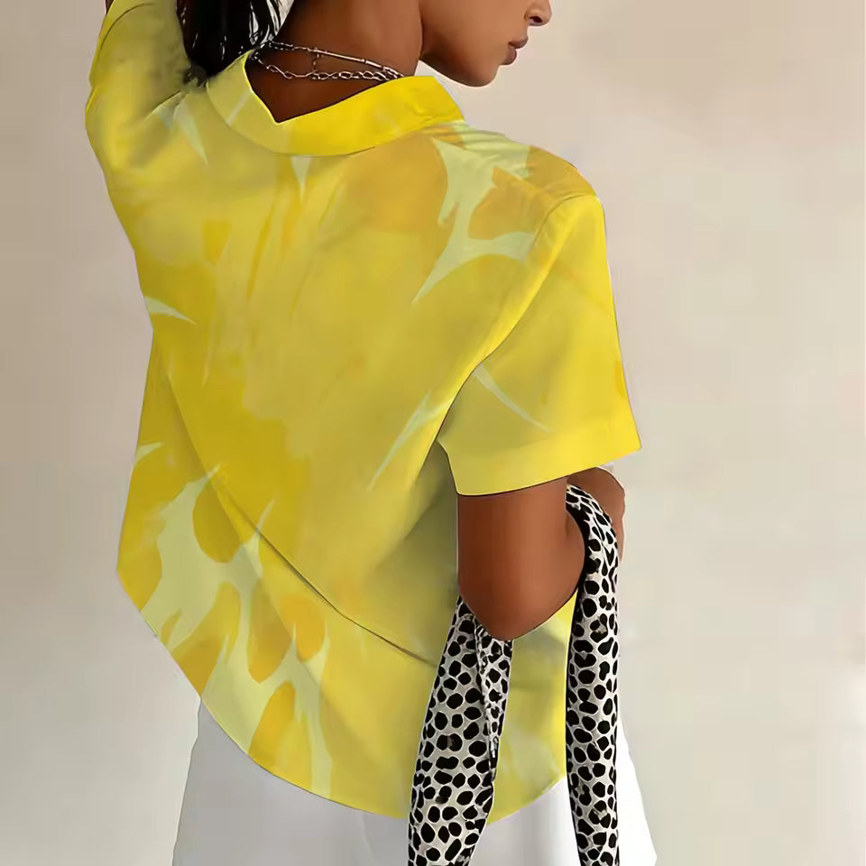 Casual Summer Print Blouse