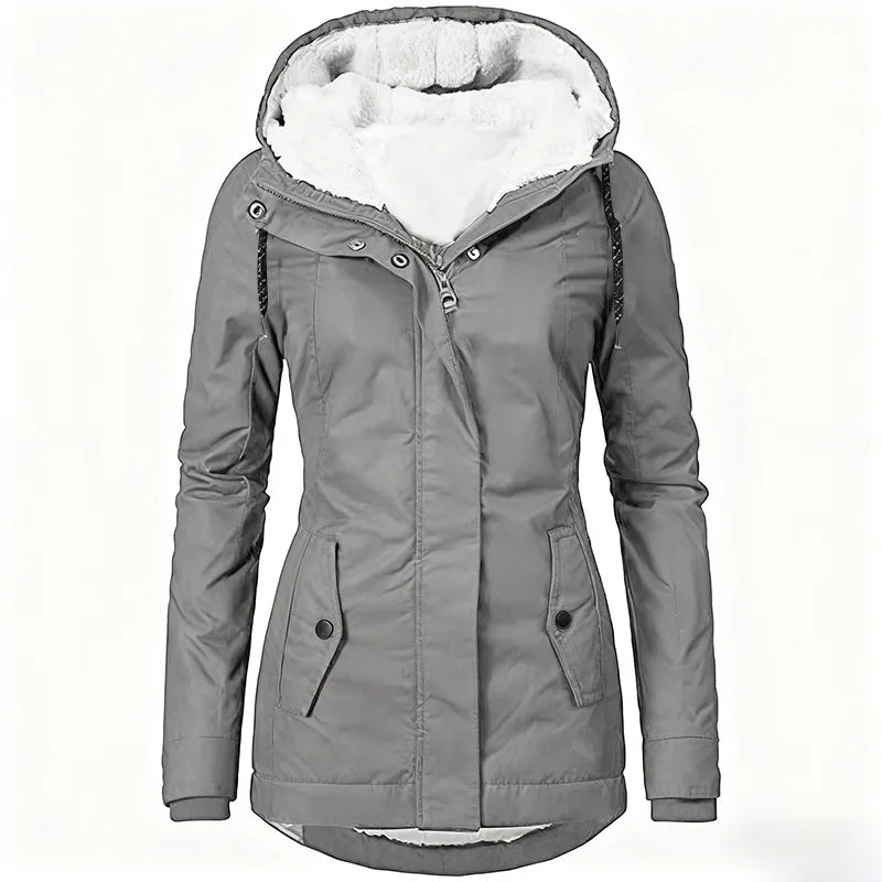 Natalie™ | Casual Hooded Zip Front Jacket