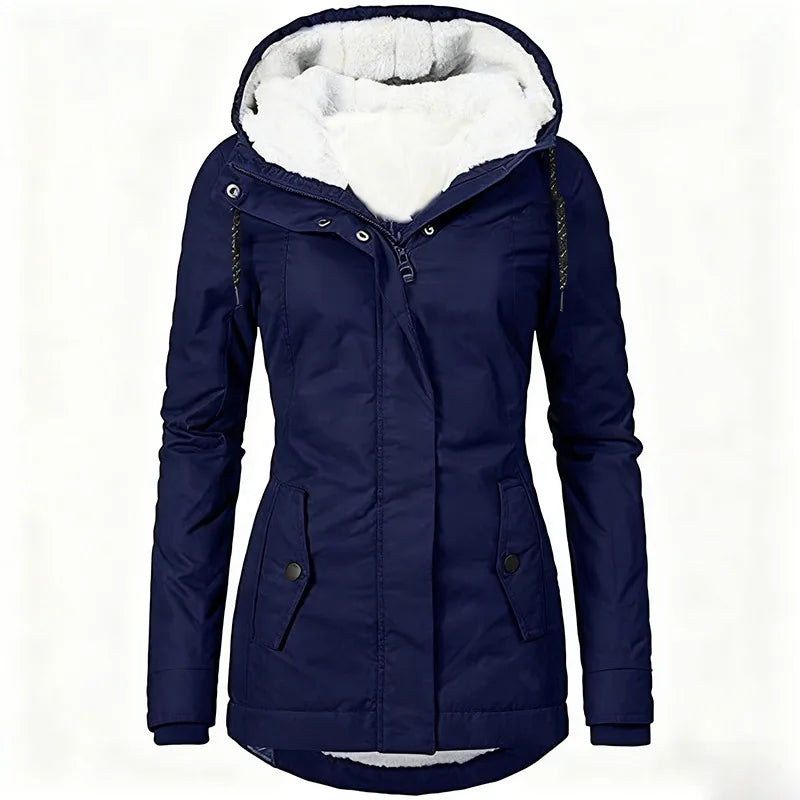 Natalie™ | Casual Hooded Zip Front Jacket