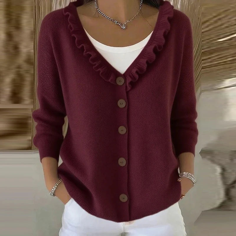 Sabrina™ | Women's Buttoned Long Sleeve Sweater