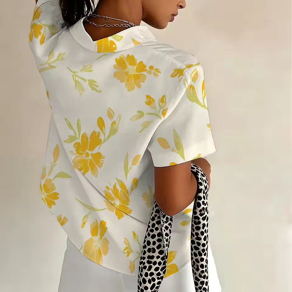 Elegant Floral Print Blouse