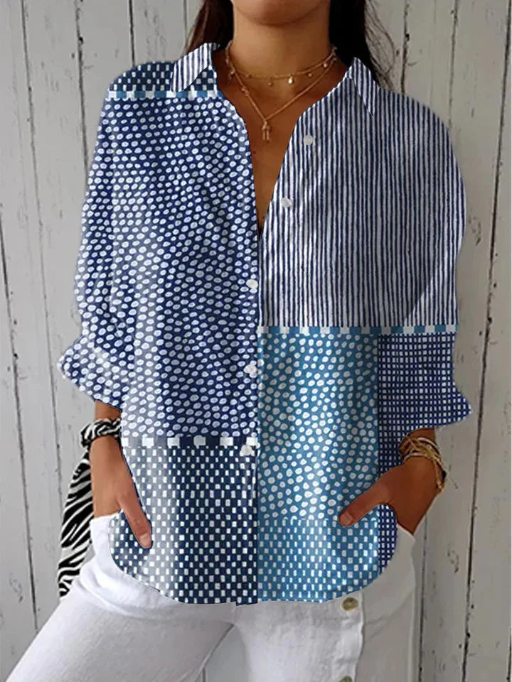 Cara | Blue Patterns Dress
