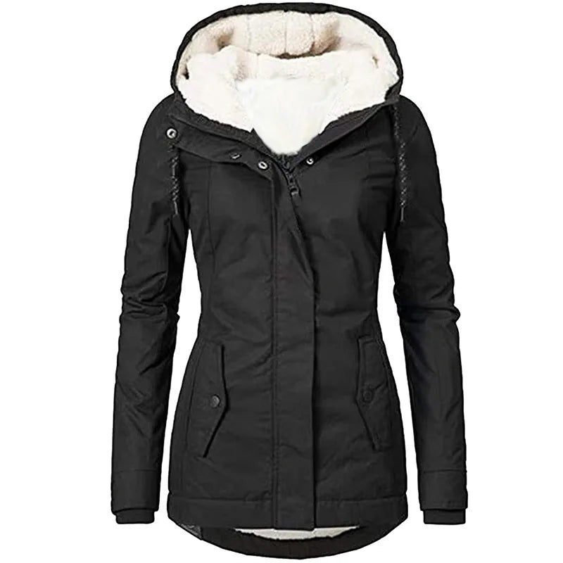 Natalie™ | Casual Hooded Zip Front Jacket