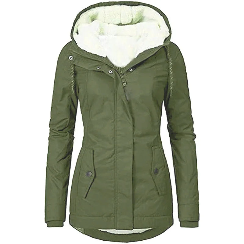 Natalie™ | Casual Hooded Zip Front Jacket