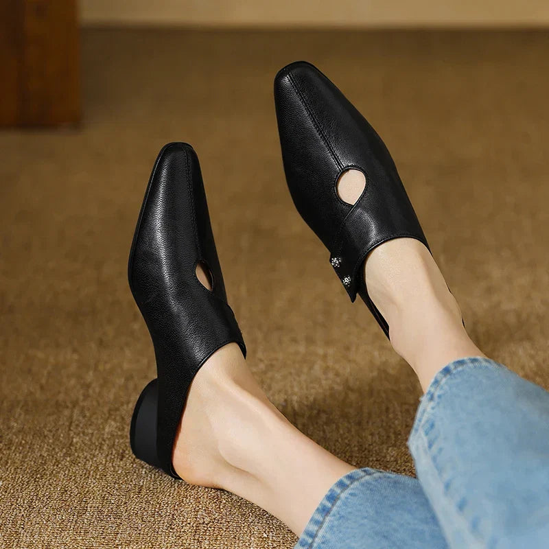 Agnit Genuine Leather Mules