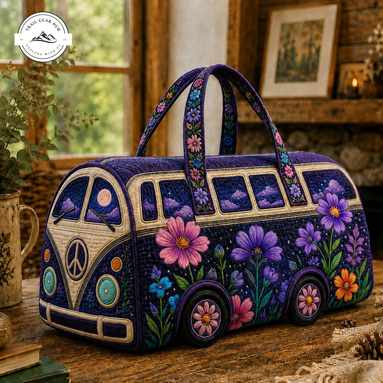 Vintage Floral Quilted Duffle Bag TG15