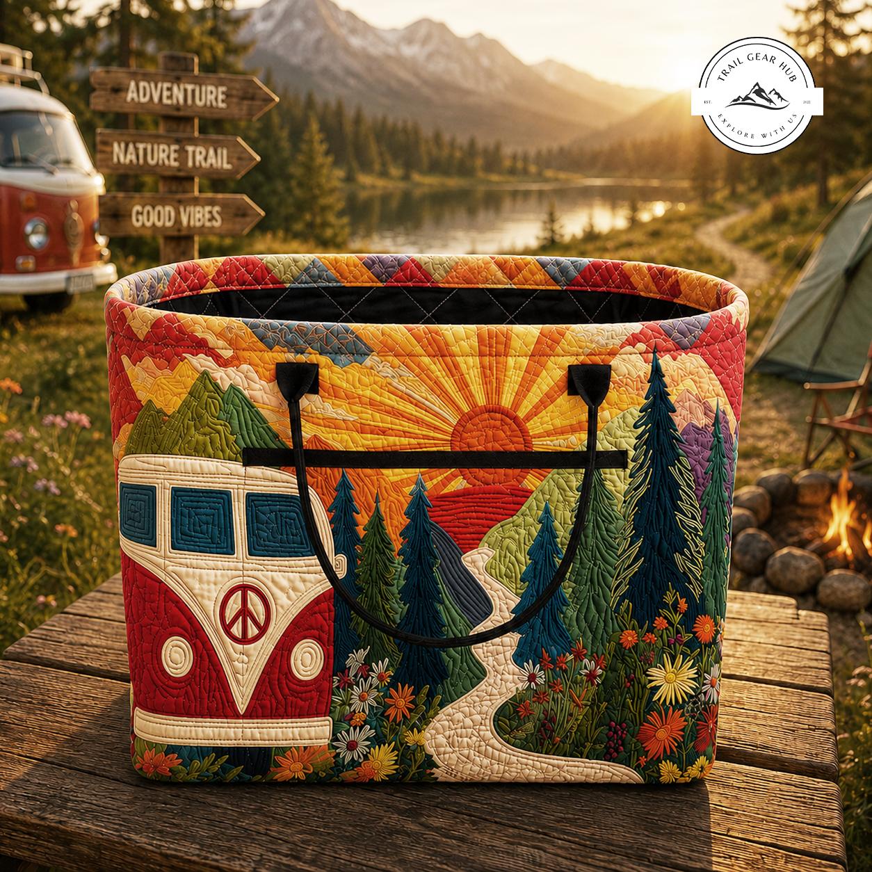 Camping Adventure Quilted Storage Basket TN09