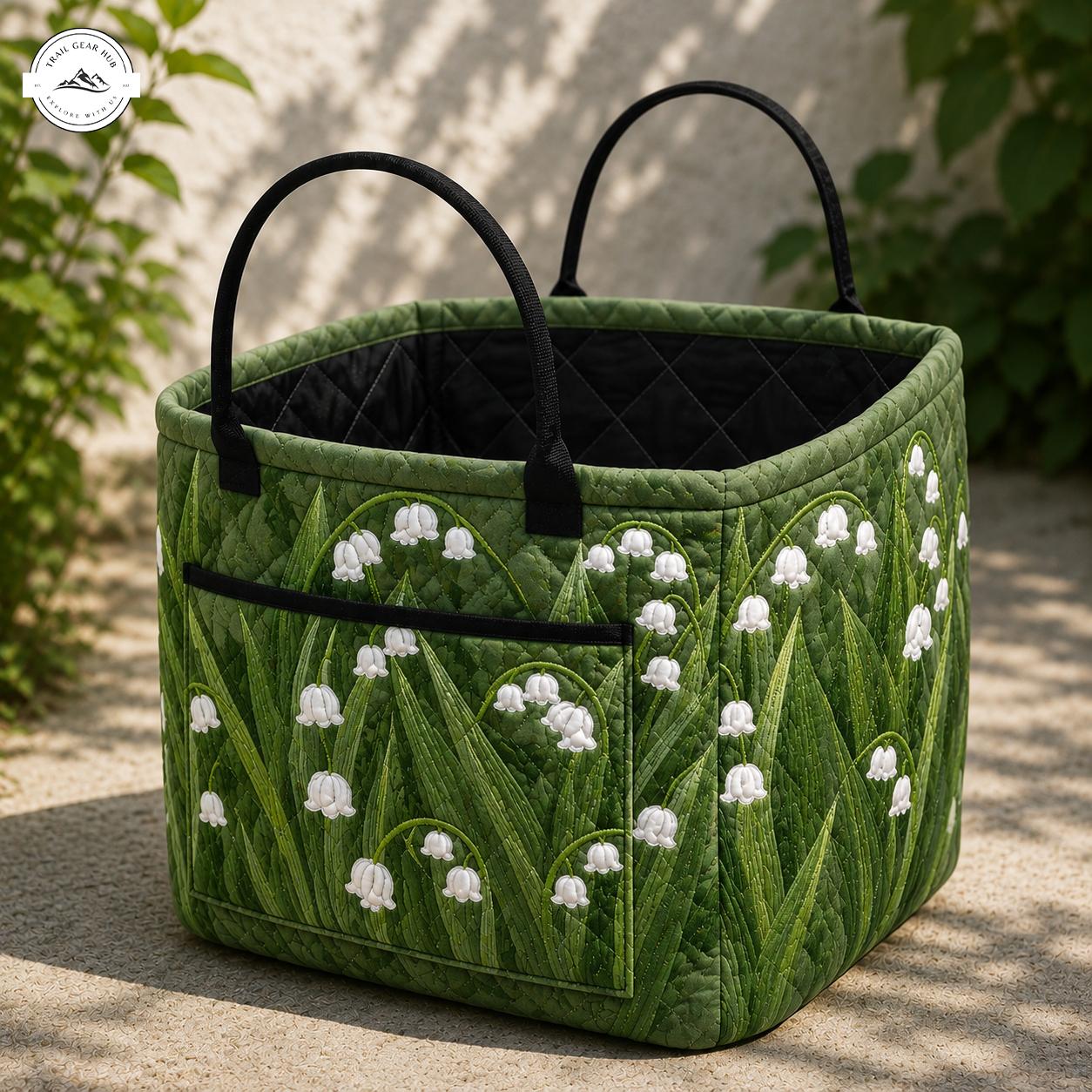 Flowers Quilted Storage Basket TN16