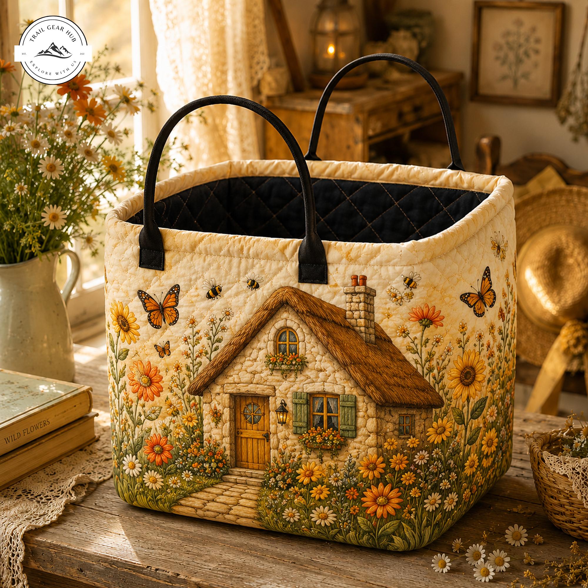 Cottagecore Quilted Storage Basket TP14